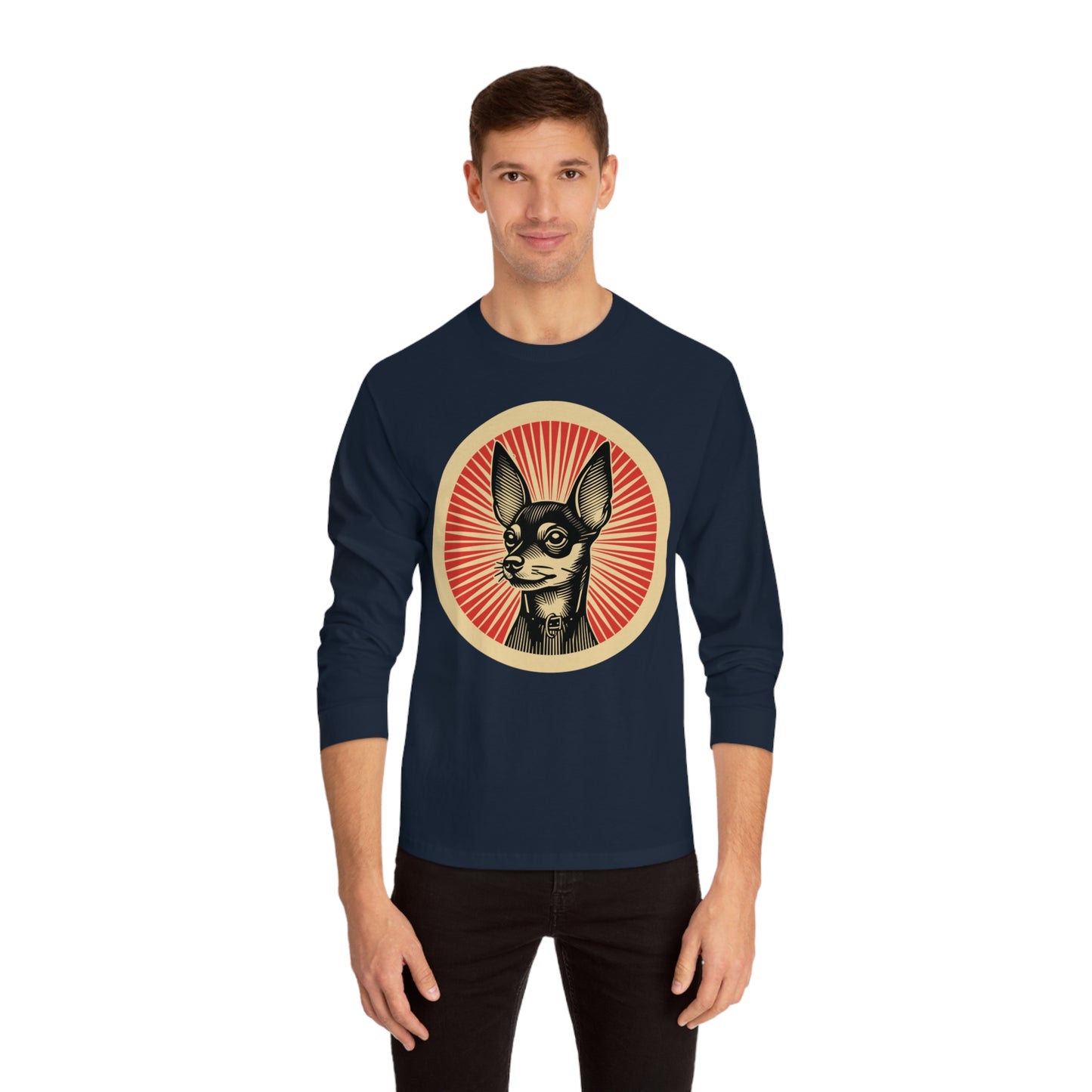 Miniature Pinscher Long Sleeve Tee for Adults