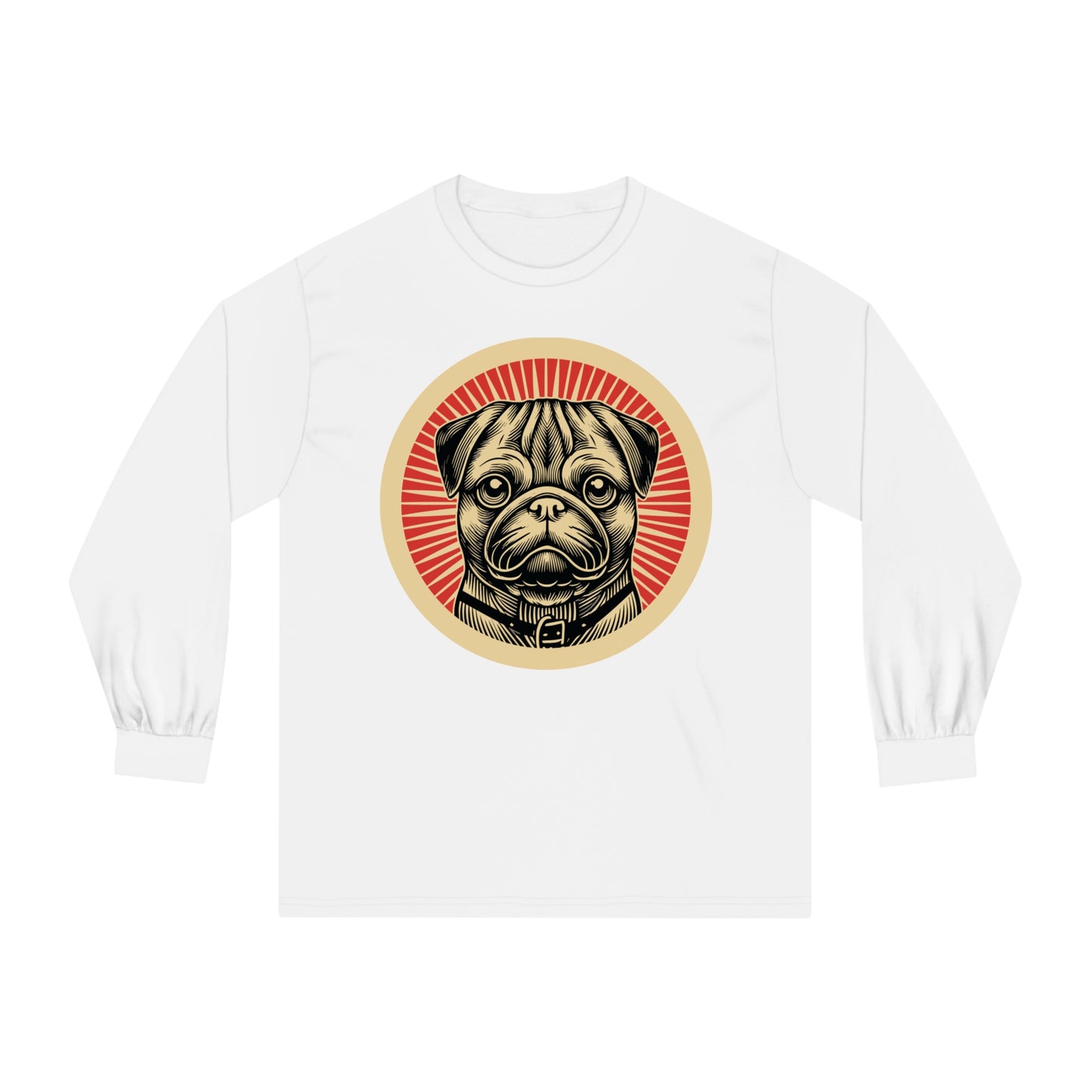 Pug Long Sleeve Tee for Adults