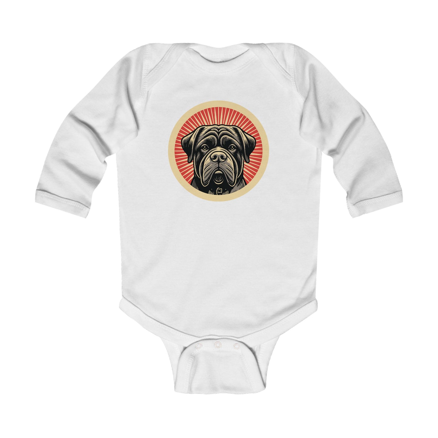 Bullmastiff Long Sleeve Bodysuit for Infants