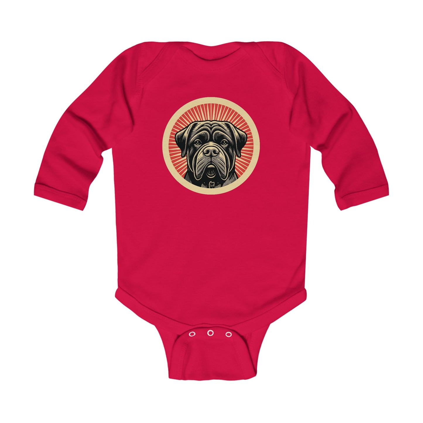 Bullmastiff Long Sleeve Bodysuit for Infants