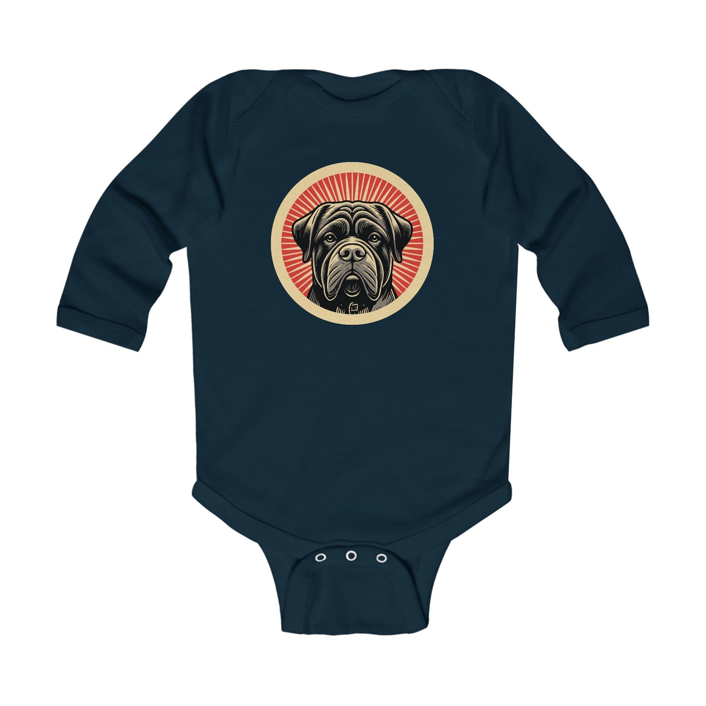 Bullmastiff Long Sleeve Bodysuit for Infants