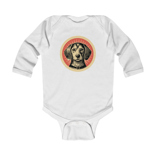 Beaglier Long Sleeve Bodysuit for Infants