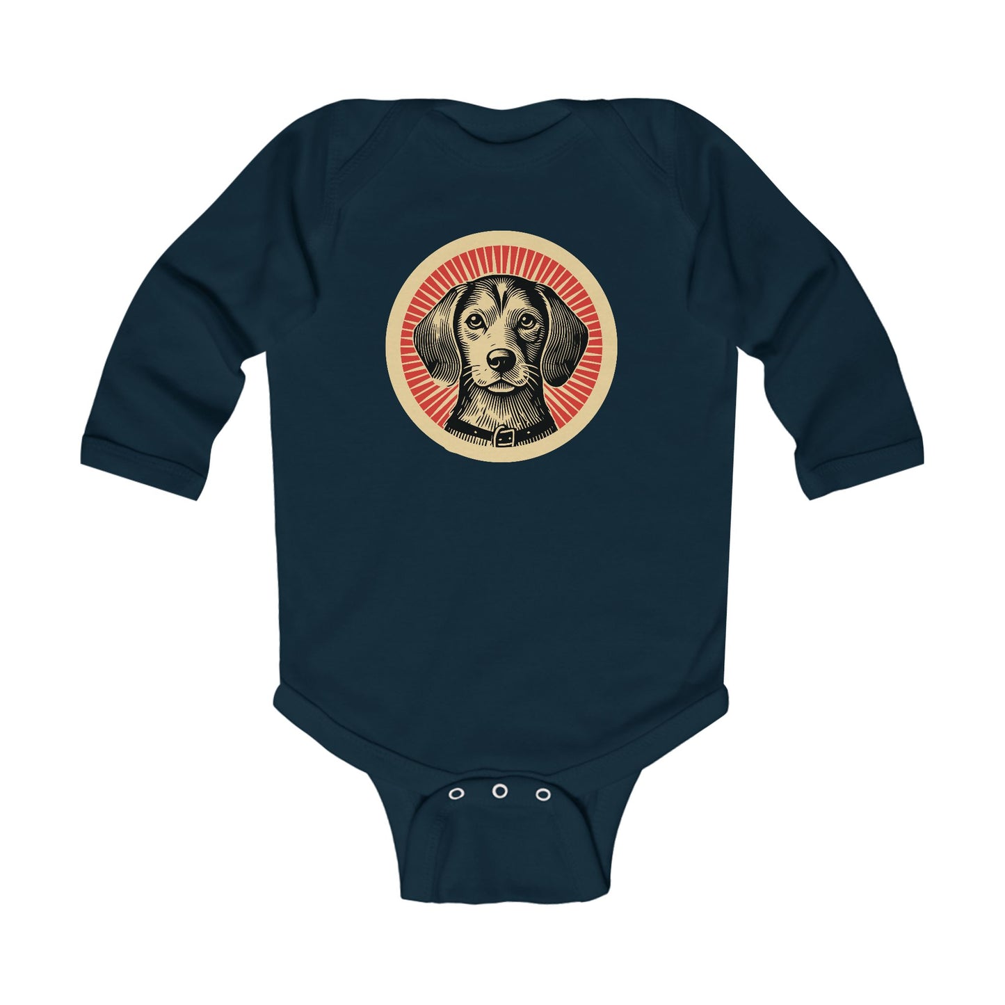 Beaglier Long Sleeve Bodysuit for Infants