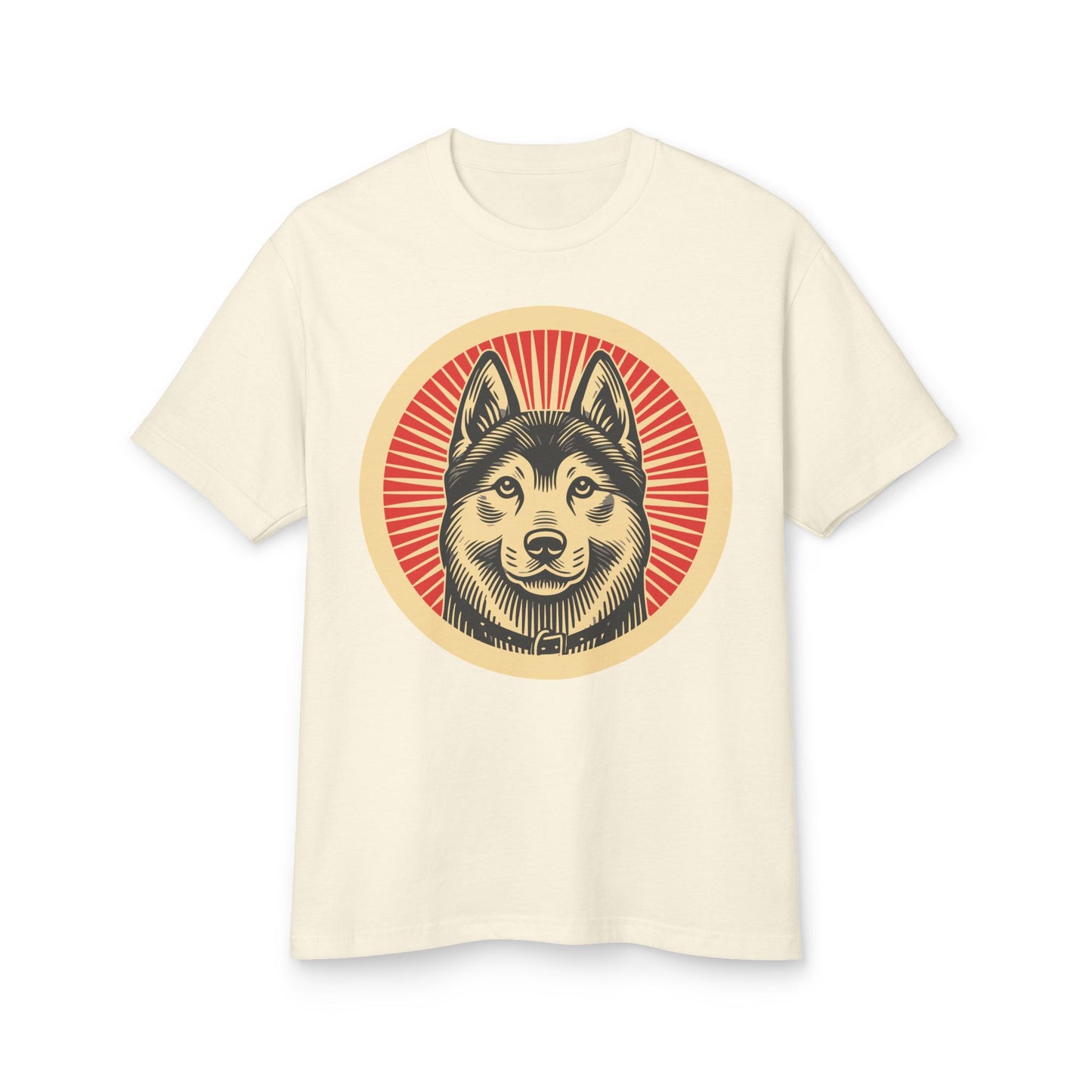 Norwegian Elkhound Heavyweight Cotton T-Shirt for Adults