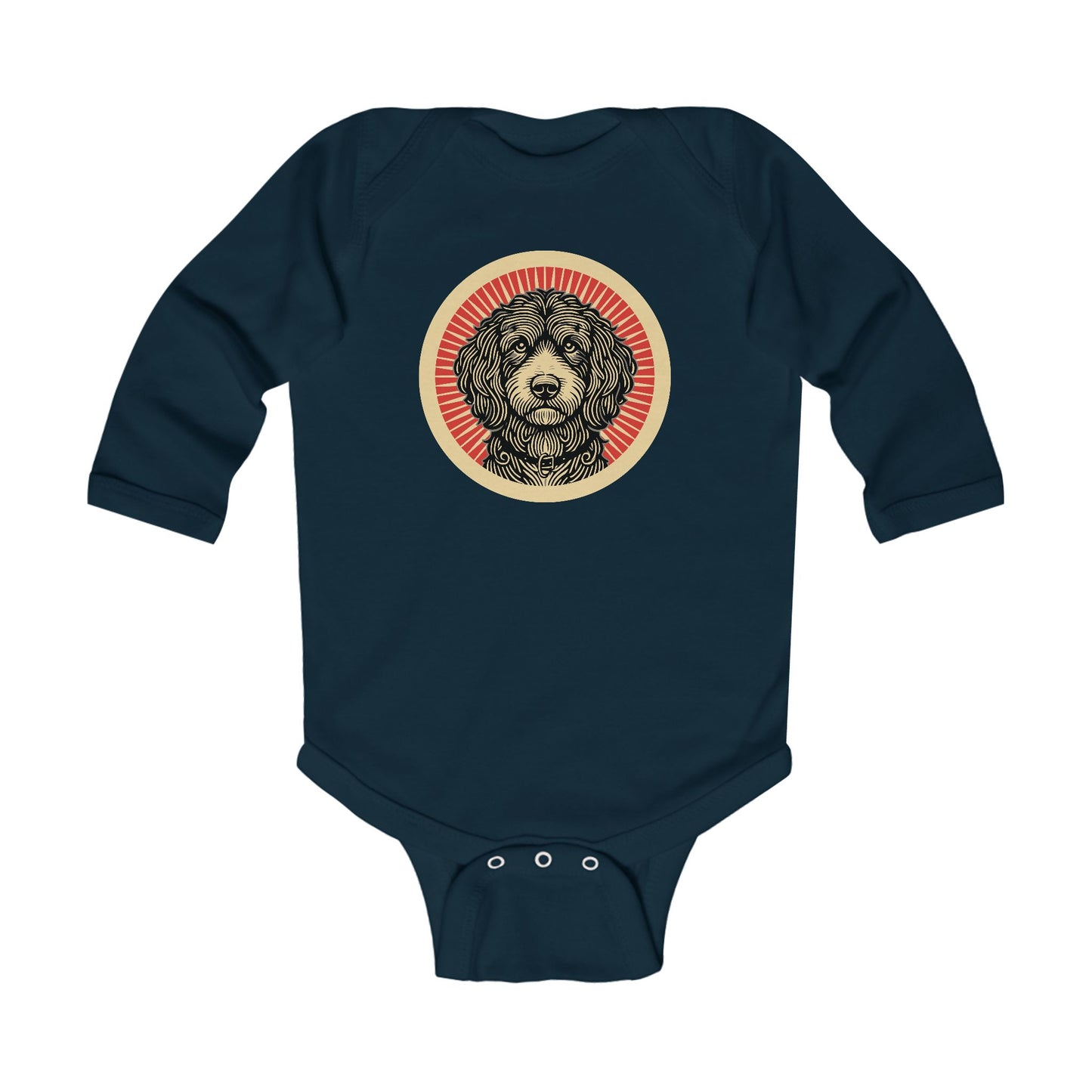 Aussiedoodle Long Sleeve Bodysuit for Infants