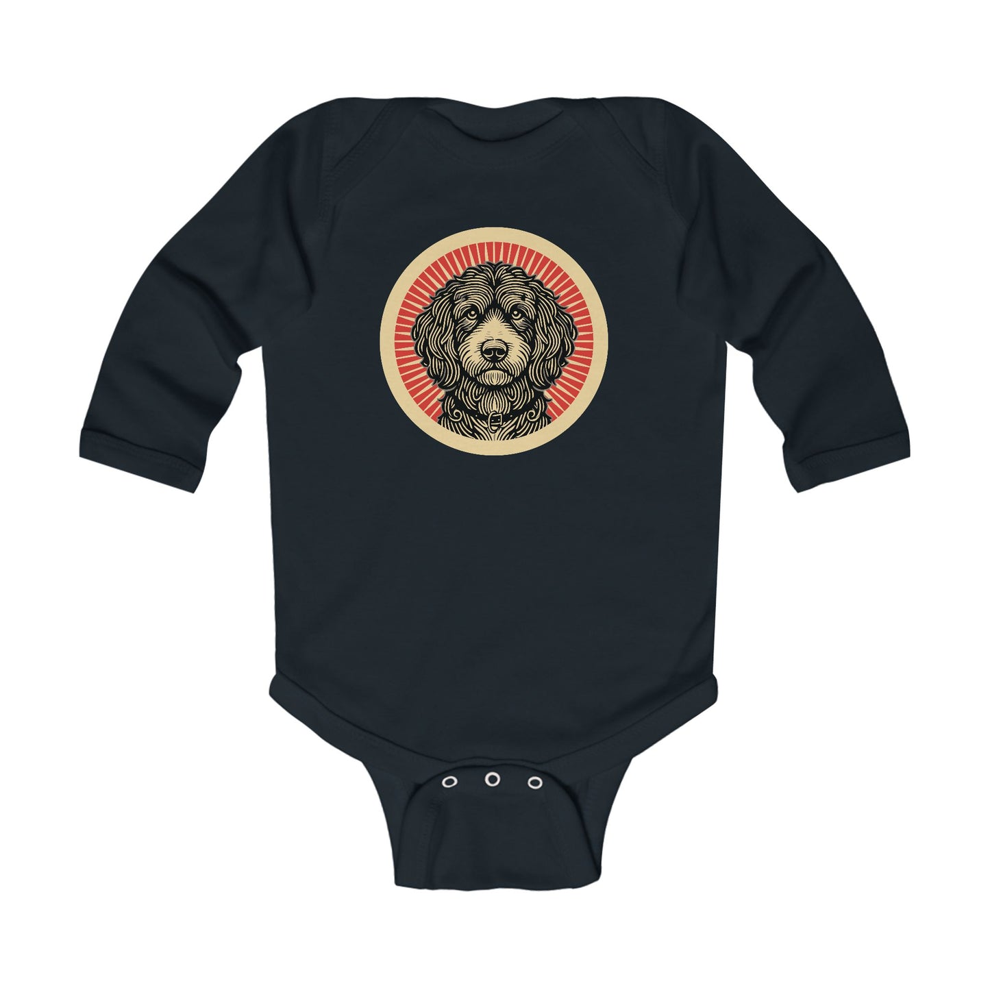 Aussiedoodle Long Sleeve Bodysuit for Infants