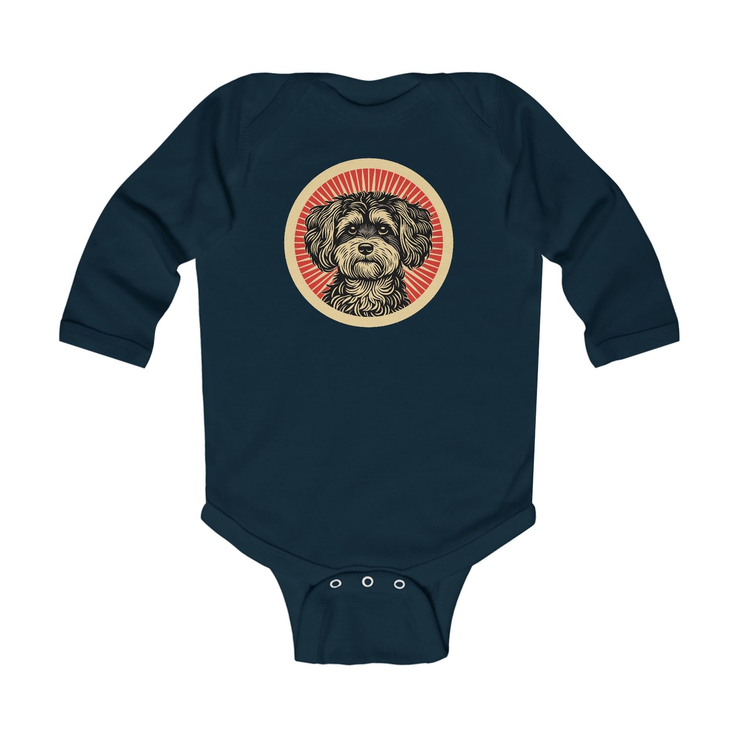 Maltipoo Long Sleeve Bodysuit for Infants