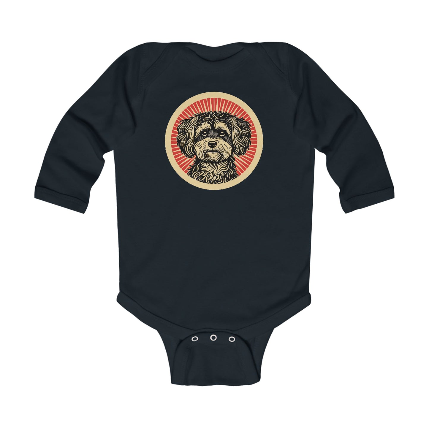 Maltipoo Long Sleeve Bodysuit for Infants