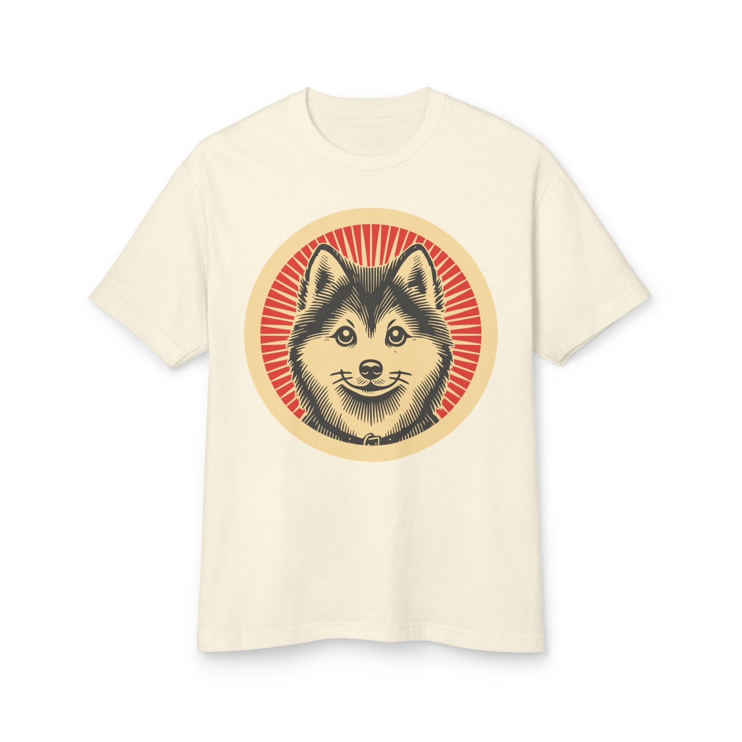Pomsky Heavyweight Cotton T-Shirt for Adults