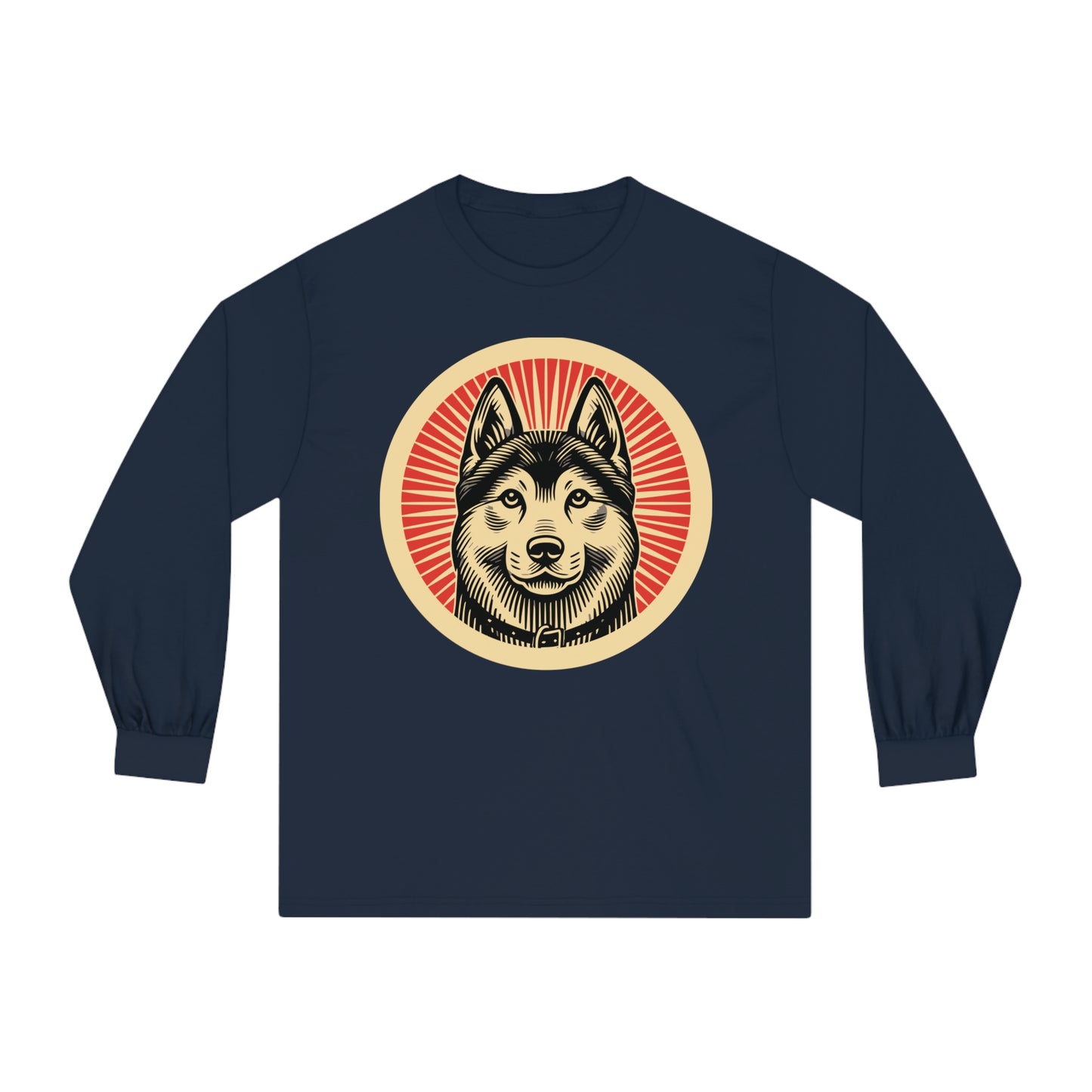 Norwegian Elkhound Long Sleeve Tee for Adults
