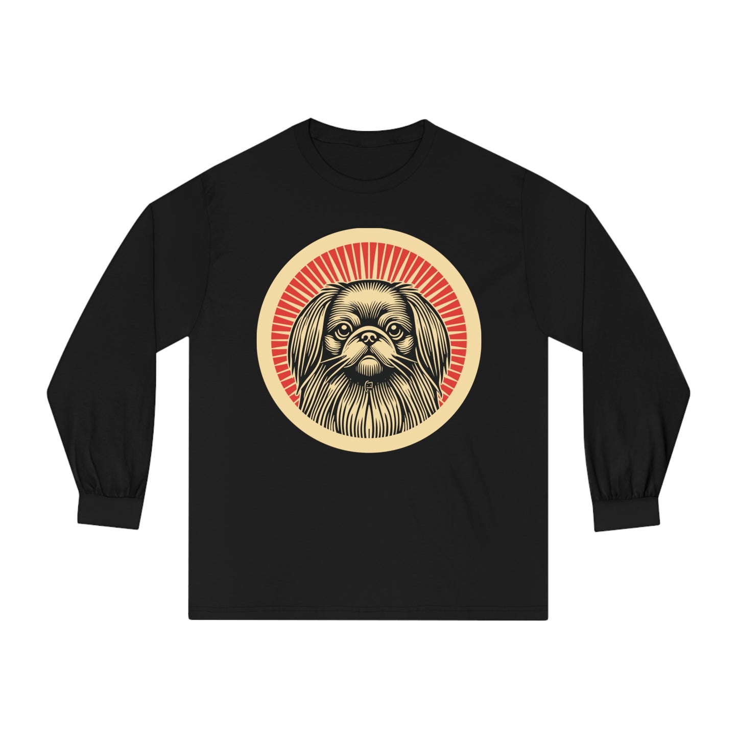 Pekingese Long Sleeve Tee for Adults