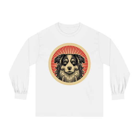Border Collie Long Sleeve Tee for Adults