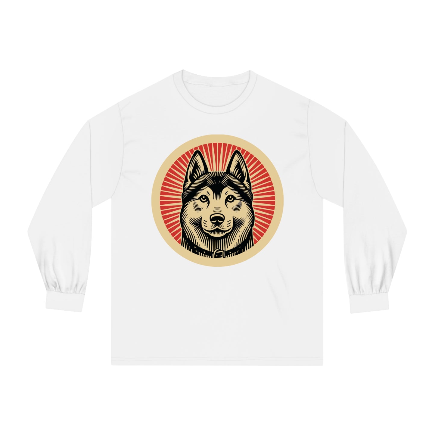 Norwegian Elkhound Long Sleeve Tee for Adults