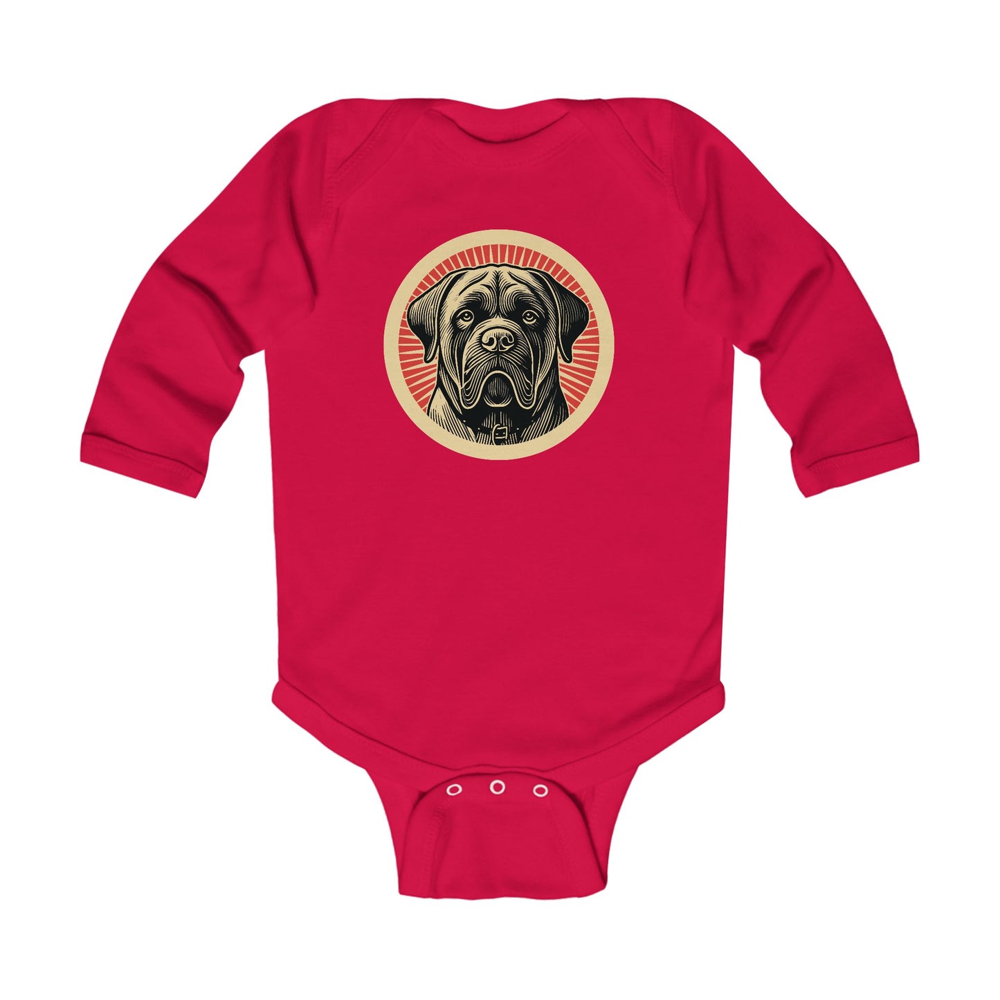 Mastiff Long Sleeve Bodysuit for Infants