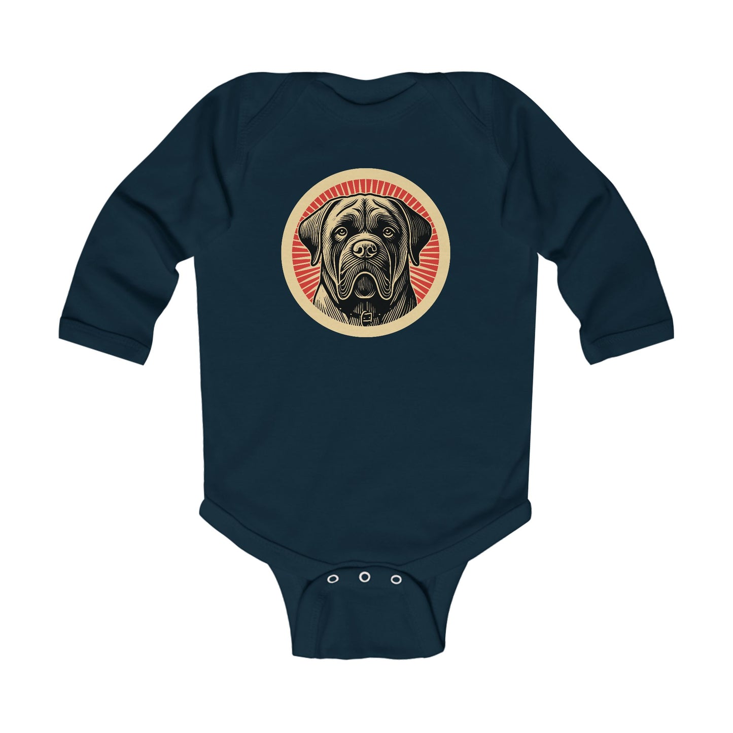 Mastiff Long Sleeve Bodysuit for Infants