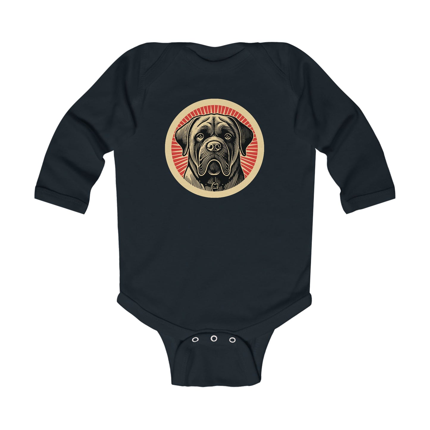 Mastiff Long Sleeve Bodysuit for Infants