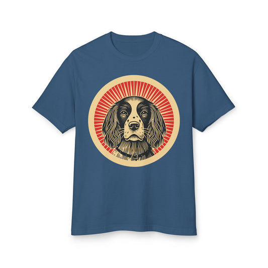 English Springer Spaniel Heavyweight Cotton T-Shirt for Adults