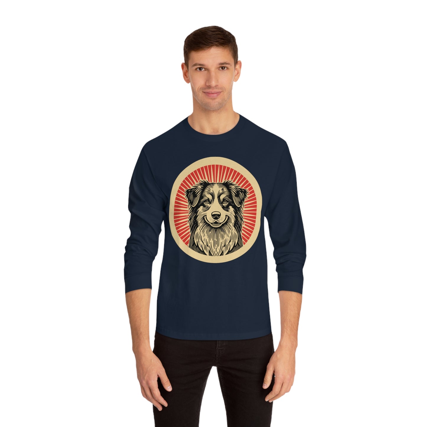 Australian Shepherd Long Sleeve Tee for Adults