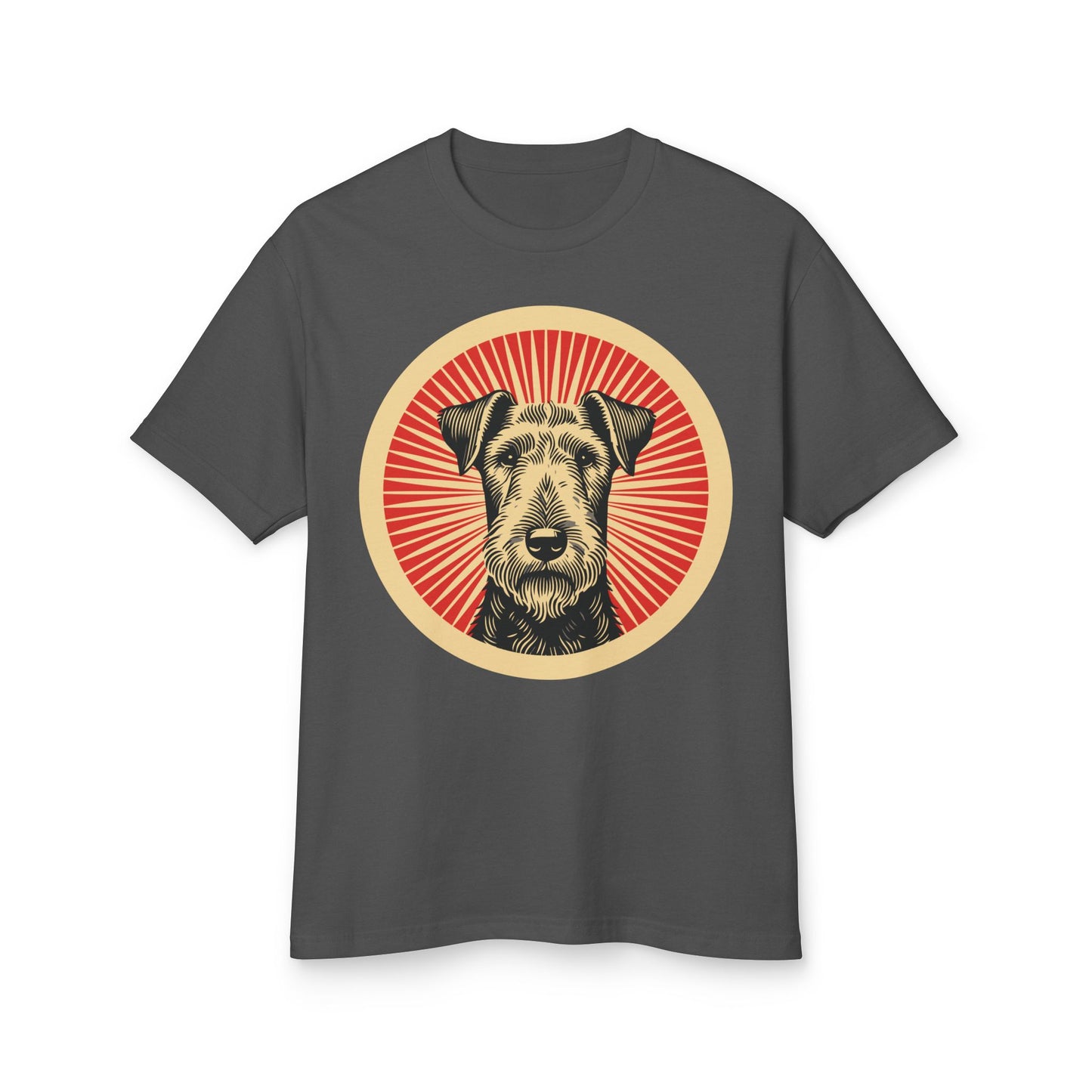Airedale Terrier Heavyweight Cotton T-Shirt