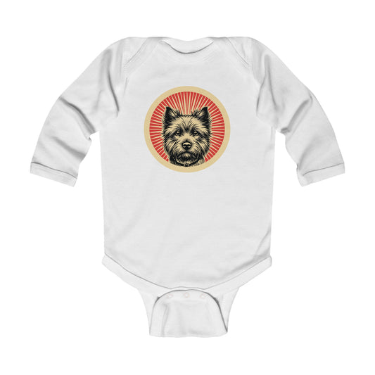 Cairn Terrier Long Sleeve Bodysuit for Infants