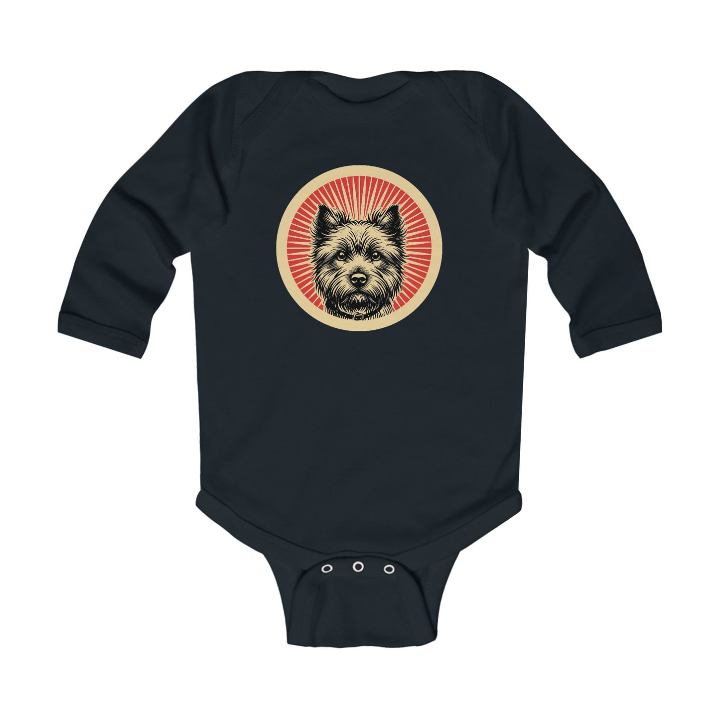 Cairn Terrier Long Sleeve Bodysuit for Infants