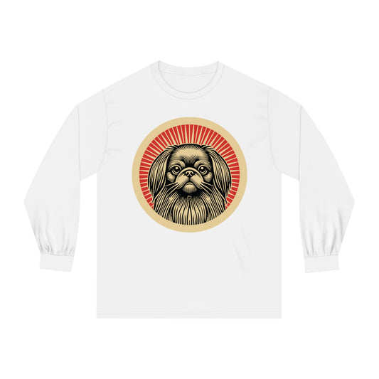 Pekingese Long Sleeve Tee for Adults