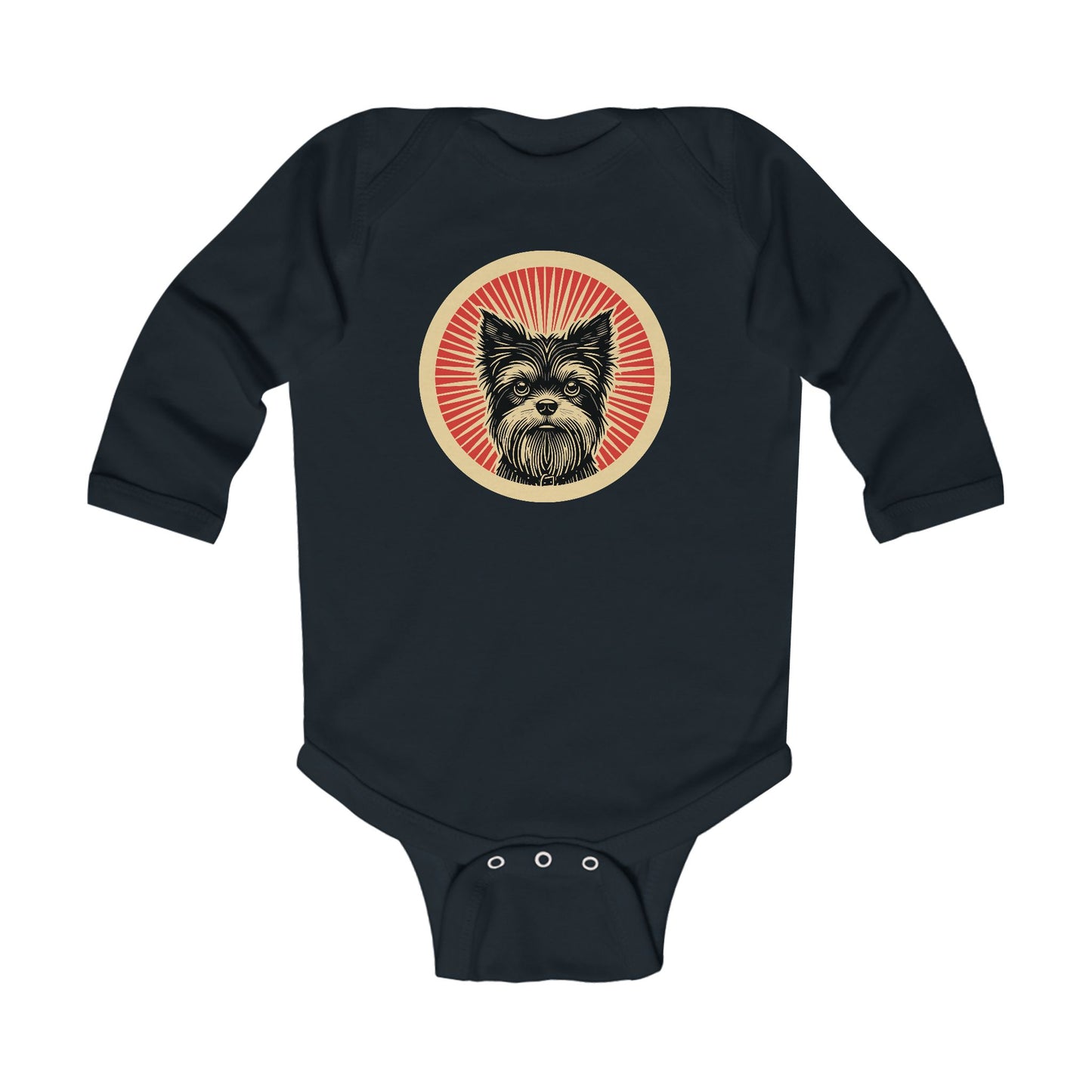 Affenpinscher Long Sleeve Bodysuit for Infants