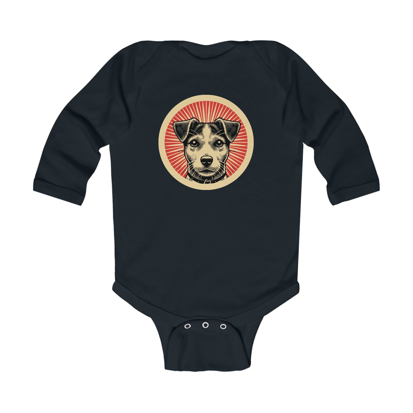 Jack Russell Terrier Long Sleeve Bodysuit for Infants