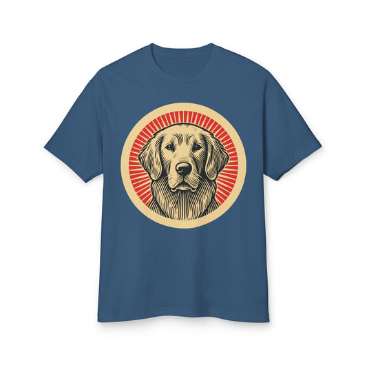 Golden Retriever Heavyweight Cotton T-Shirt for Adults