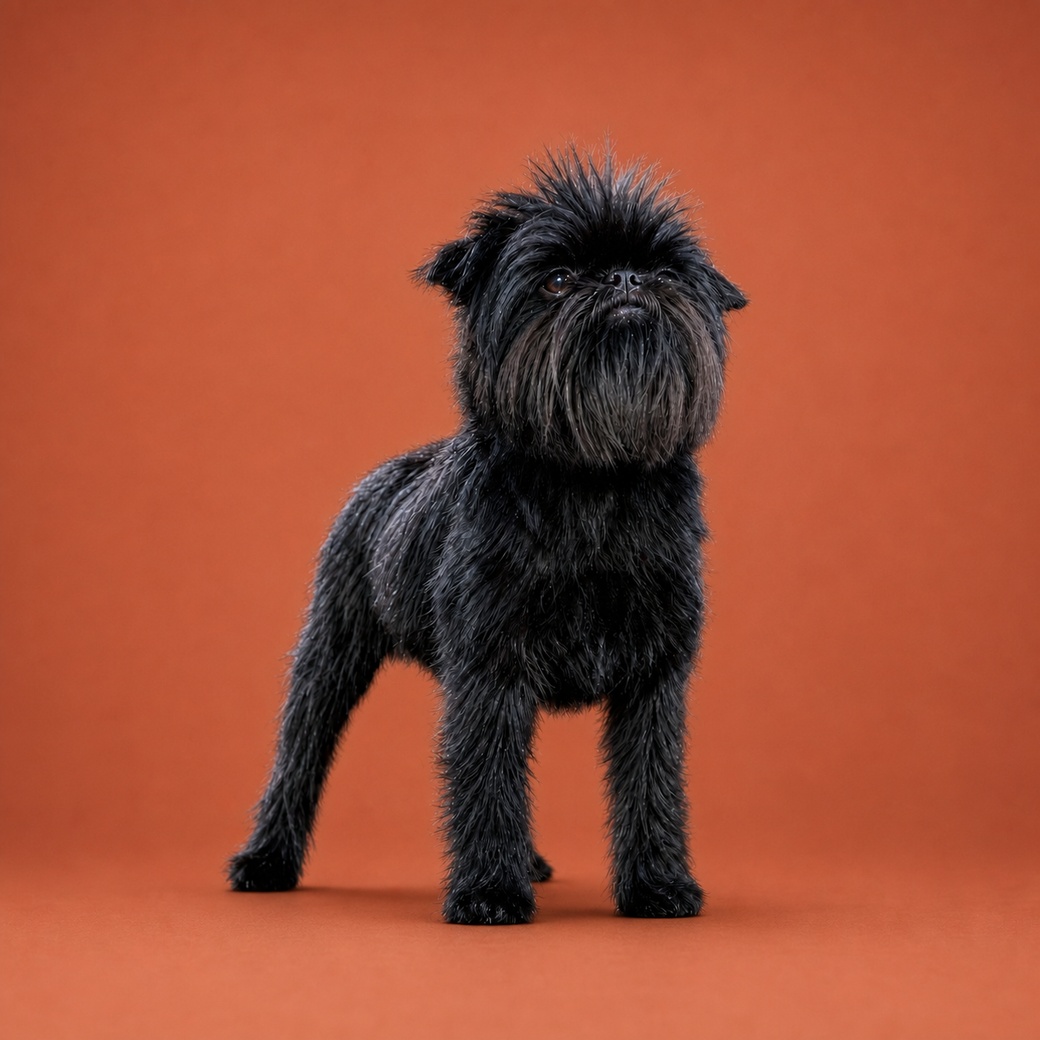 Affenpinscher, studio portrait