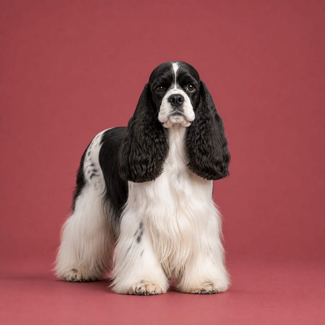 American Cocker Spaniel, studio portrait