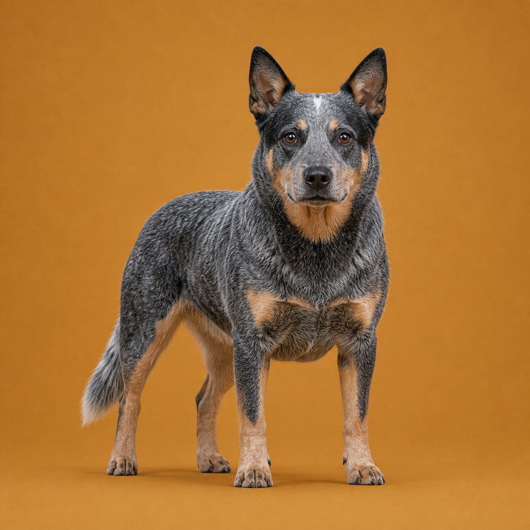 Australian Cattle Dog, studio portrait