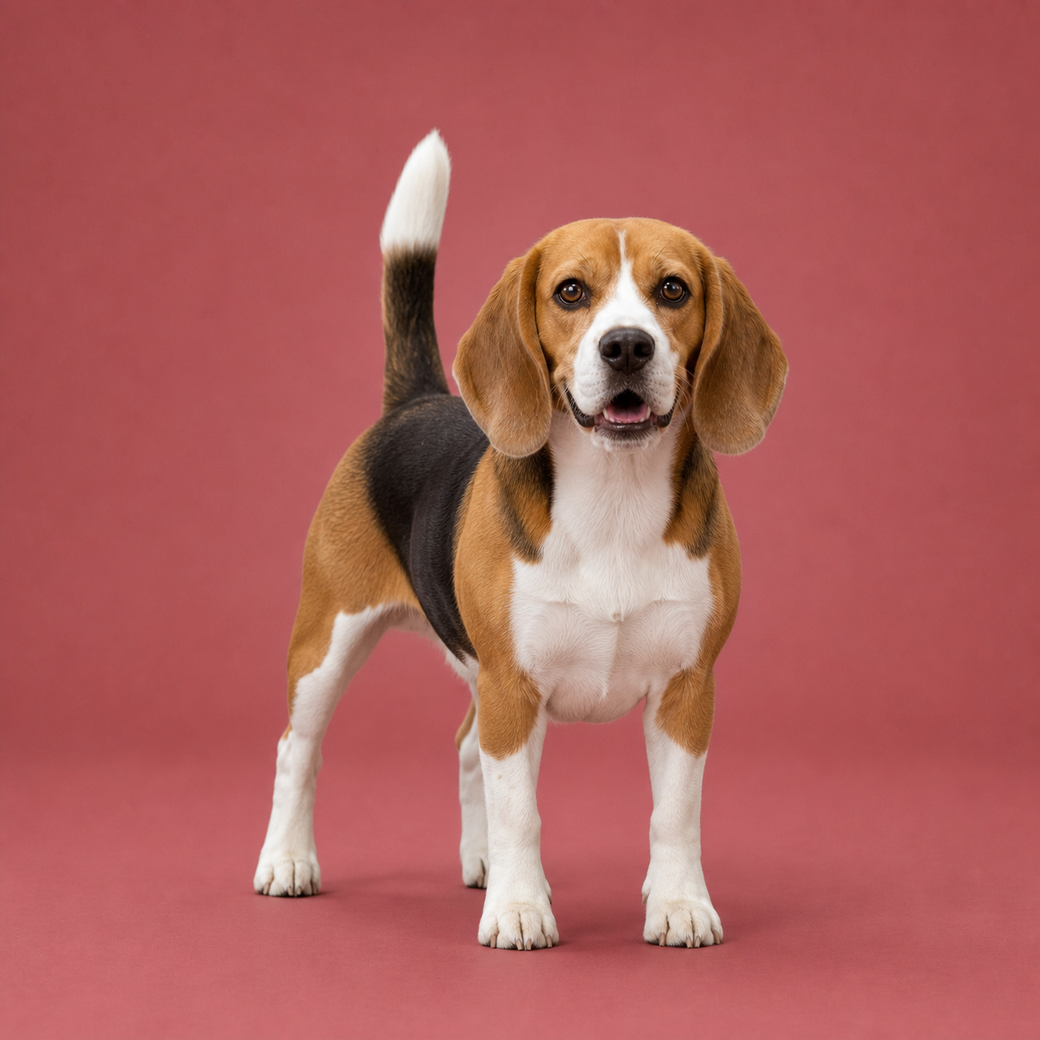 Beagle, studio portrait