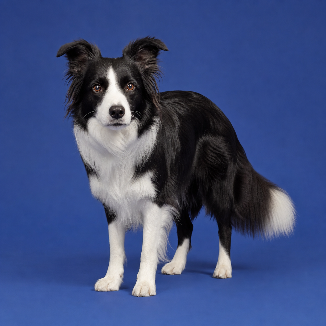 Border Collie, studio portrait