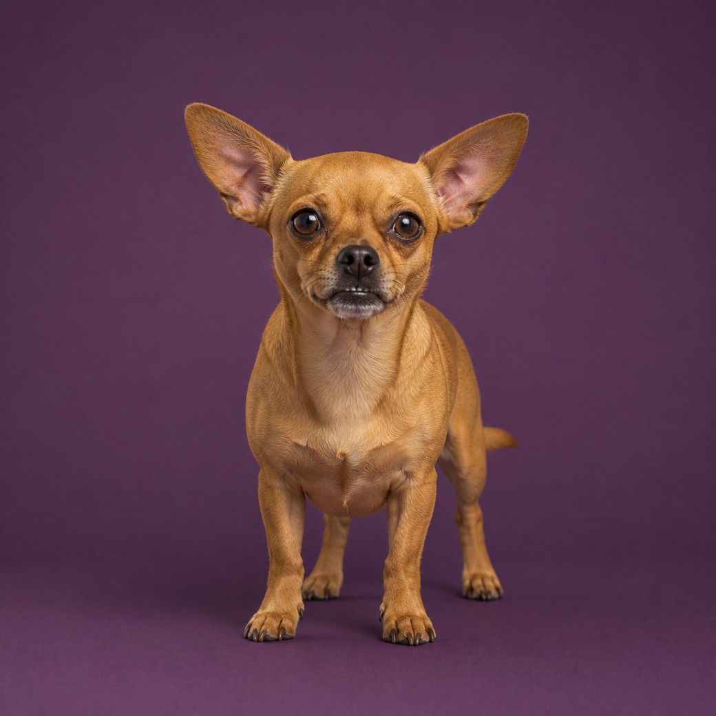 Chiweenie, studio portrait