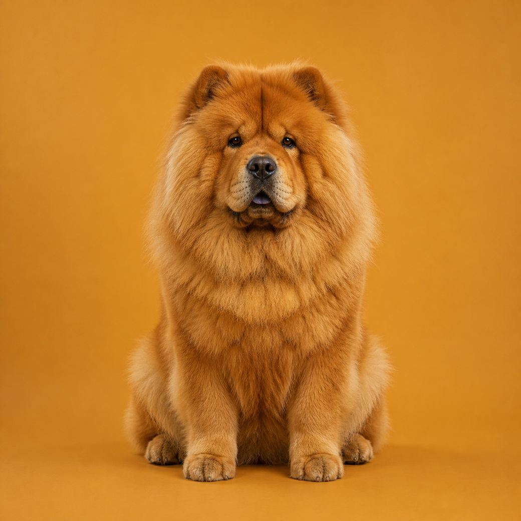 Chow Chow, studio portrait