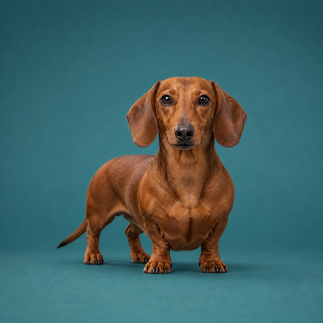 Dachshund, studio portrait