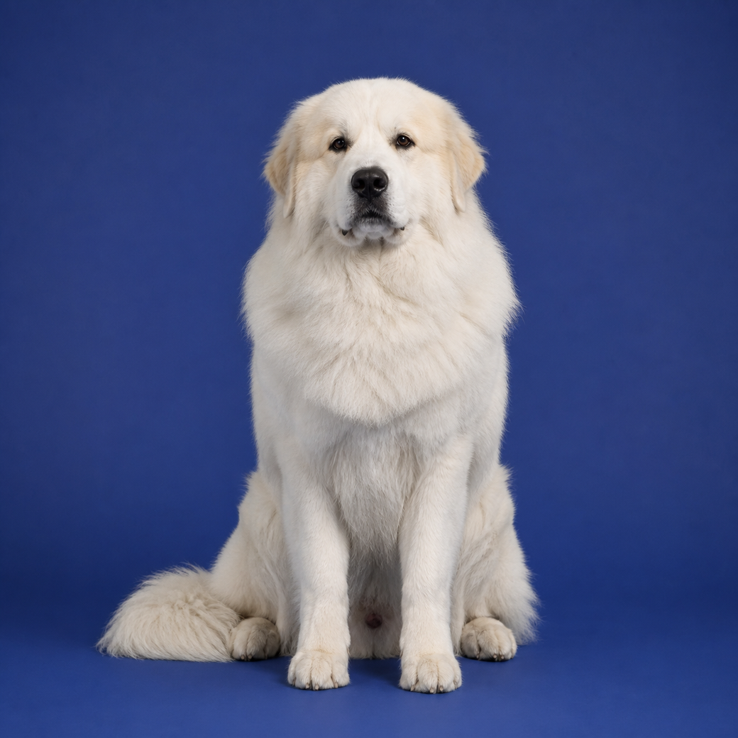 Great Pyrenees, studio portrait