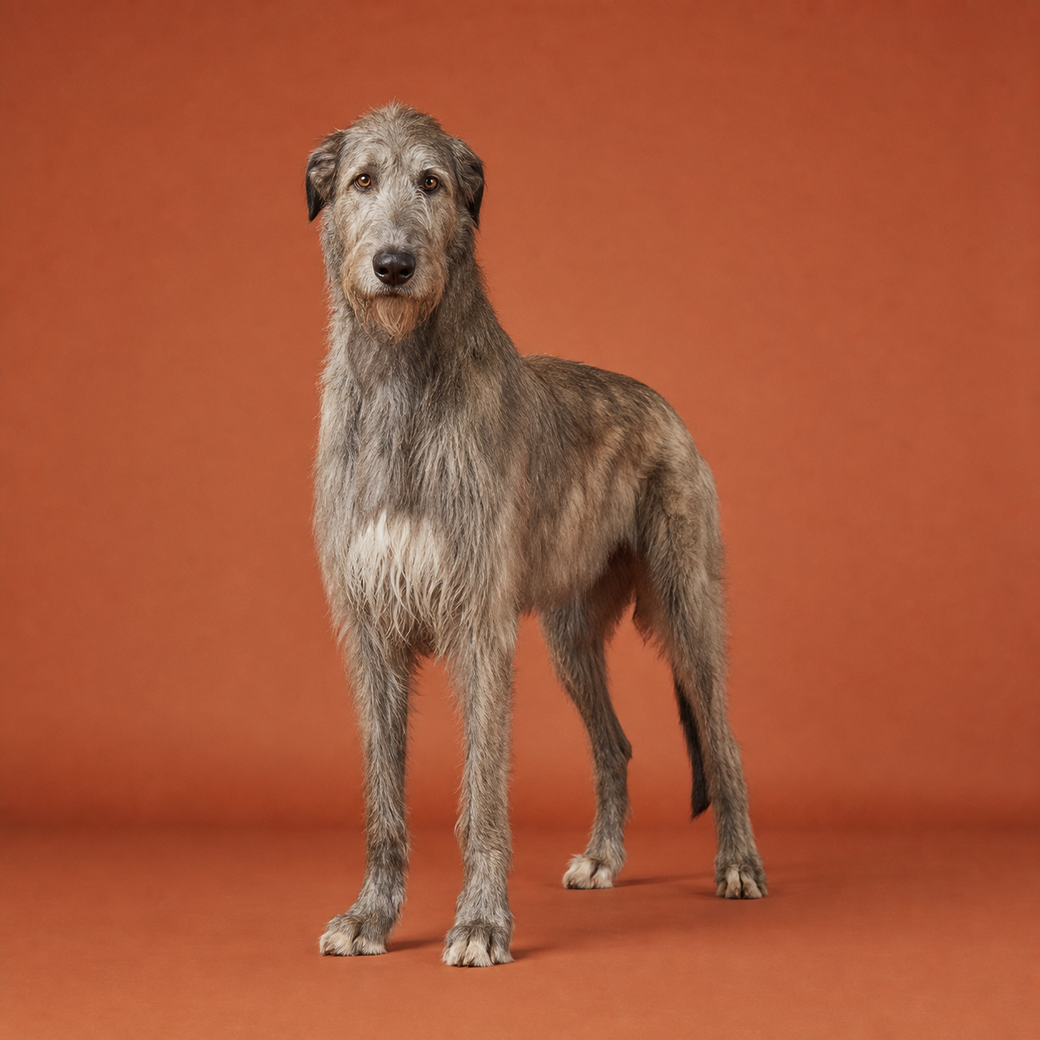 Irish Wolfhound, studio portrait