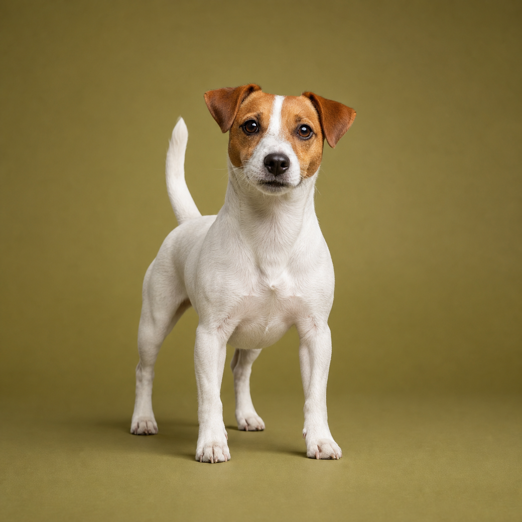 Jack Russell Terrier, studio portrait