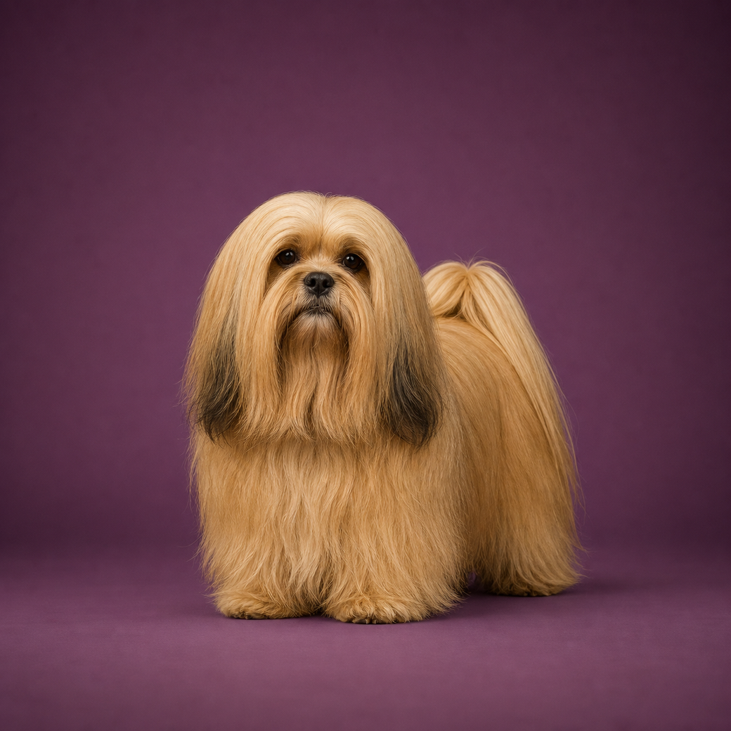 Lhasa Apso, studio portrait