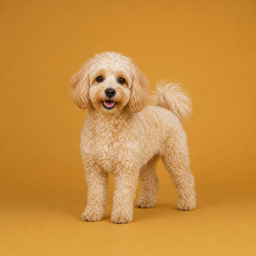 Maltipoo, studio portrait