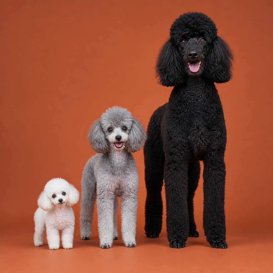 Poodle, studio portrait