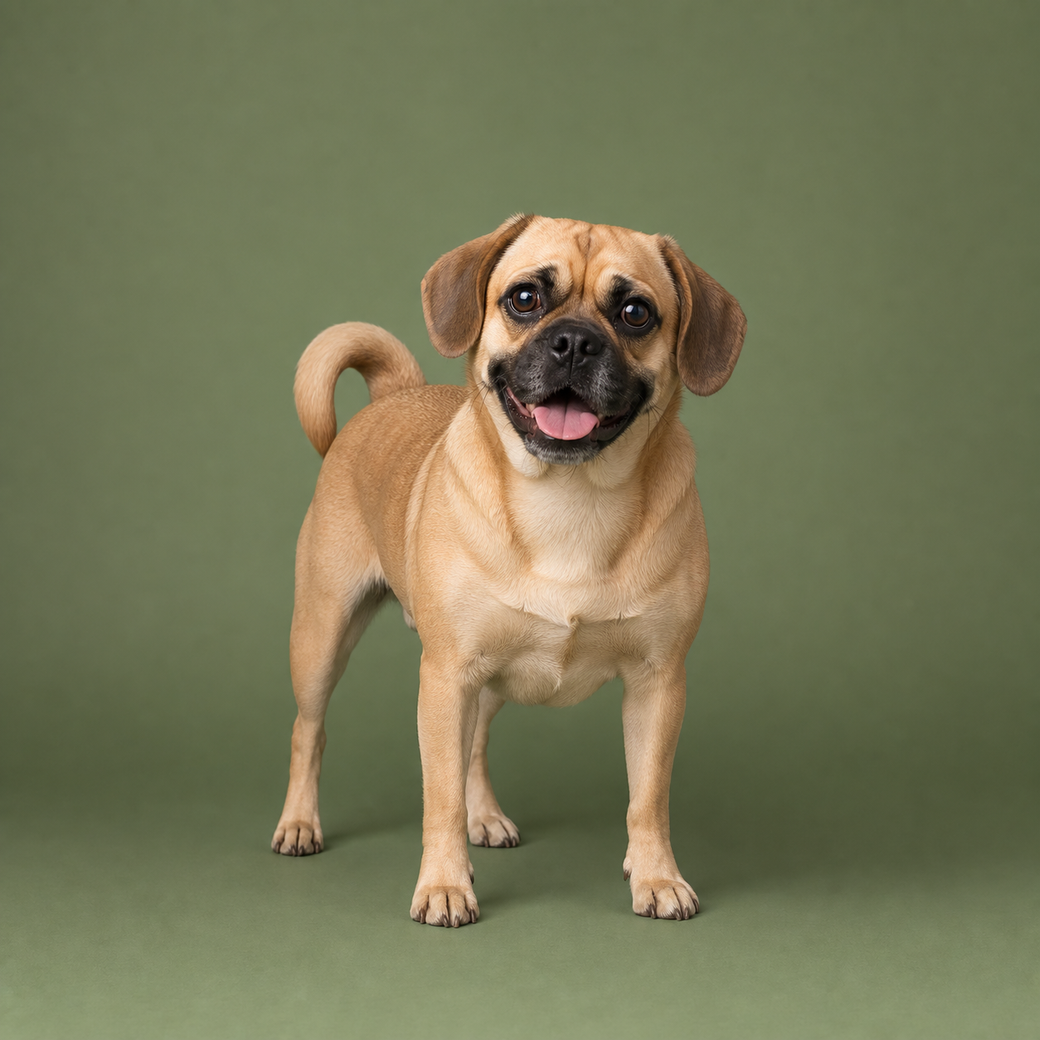 Puggle, studio portrait