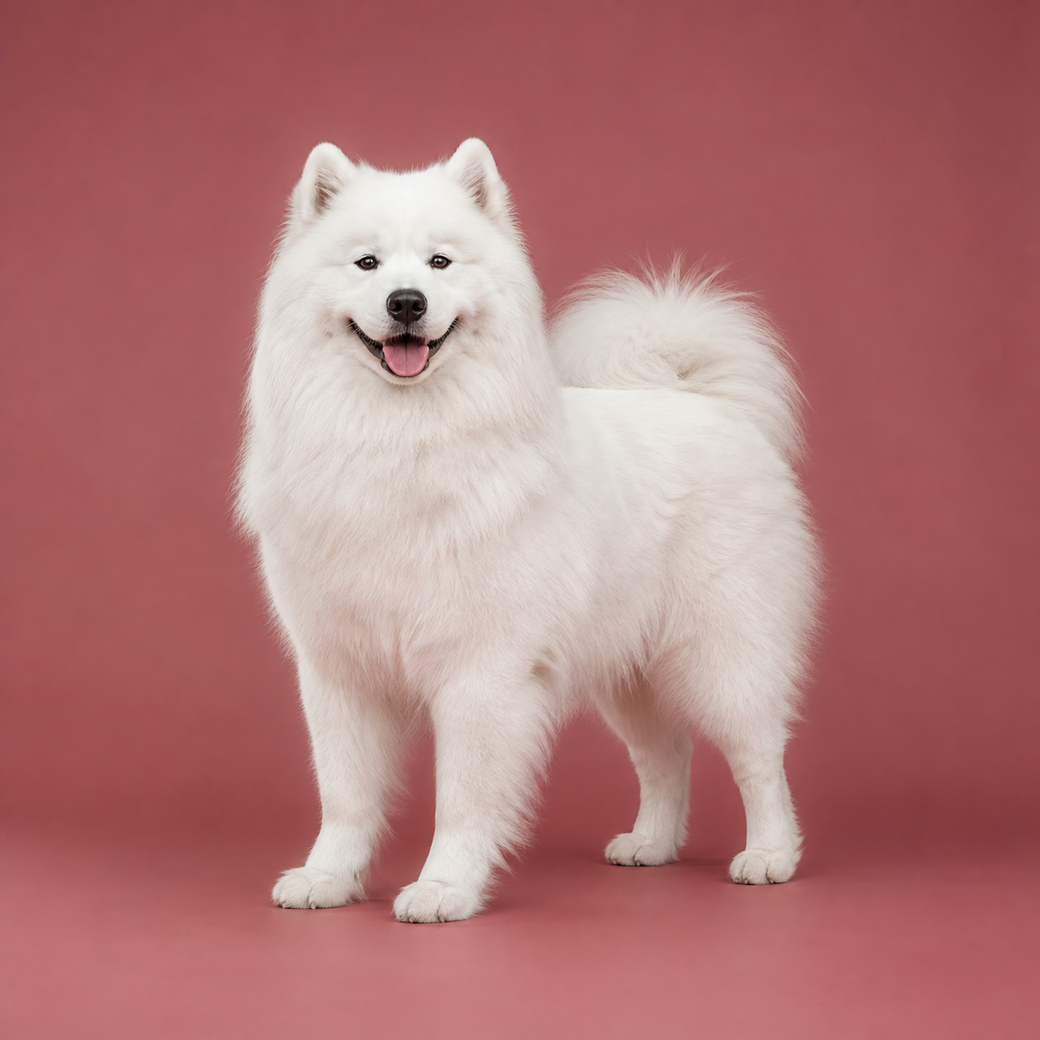 Samoyed, studio portrait