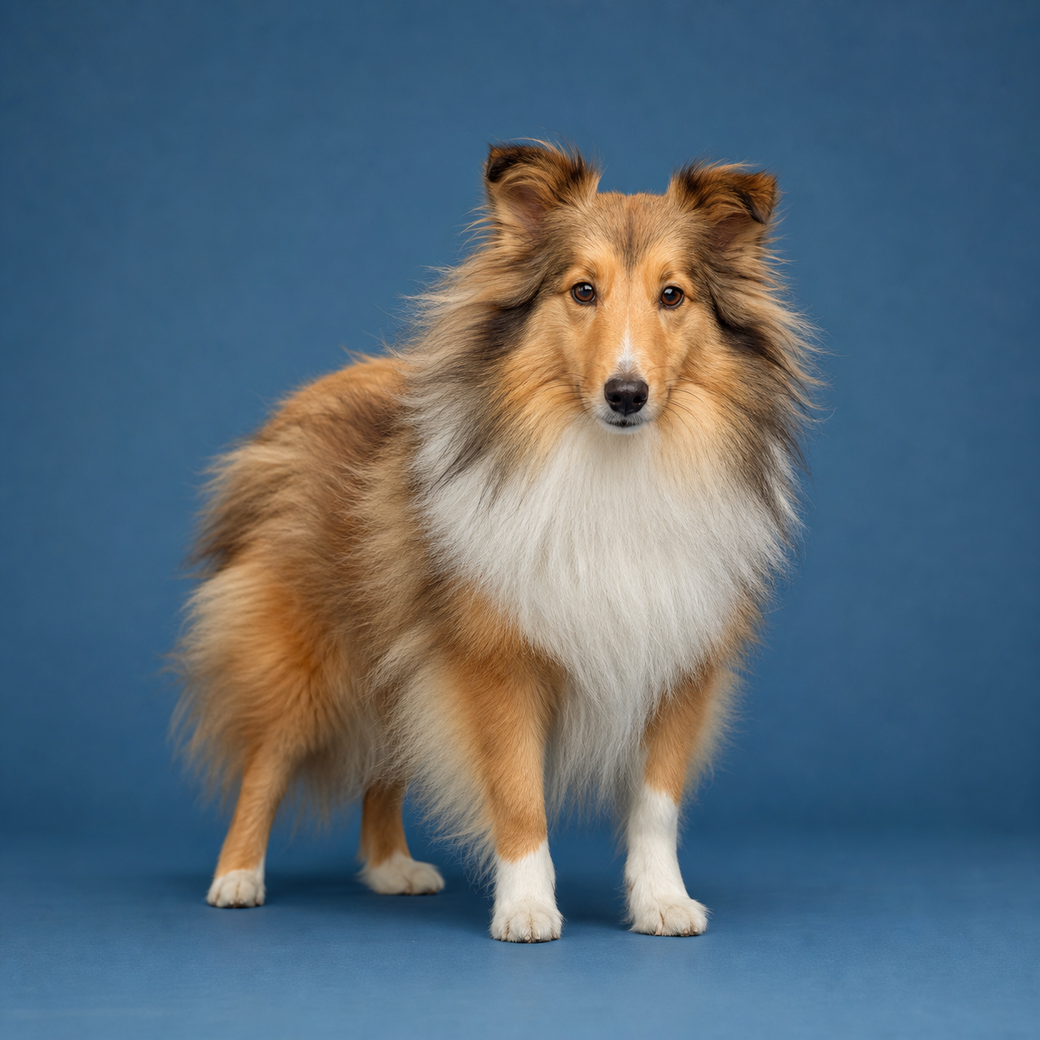 Shetland Sheepdog, studio portrait