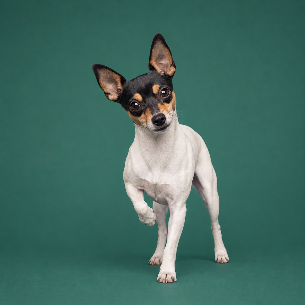 Toy Fox Terrier, studio portrait