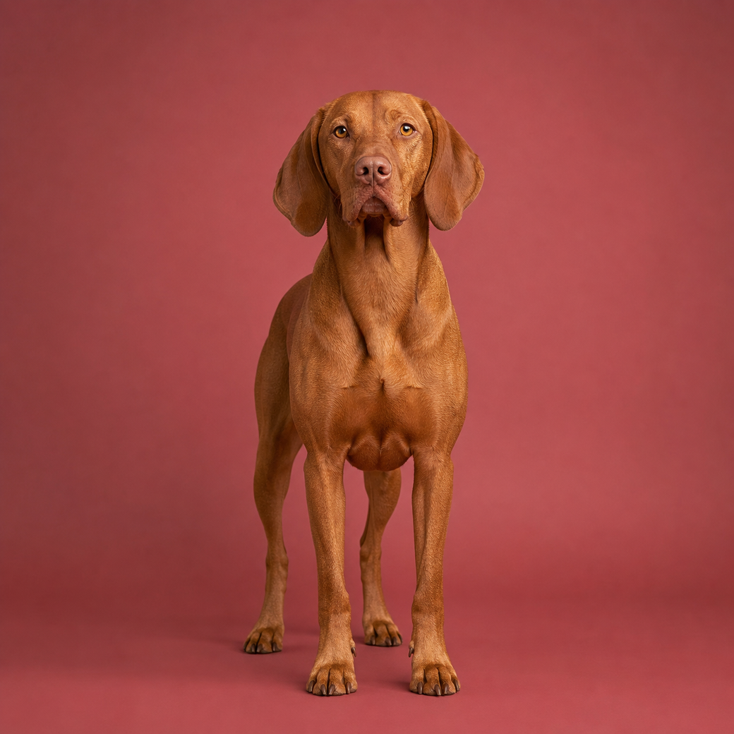 Vizsla, studio portrait