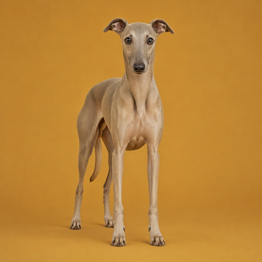 Whippet, studio portrait