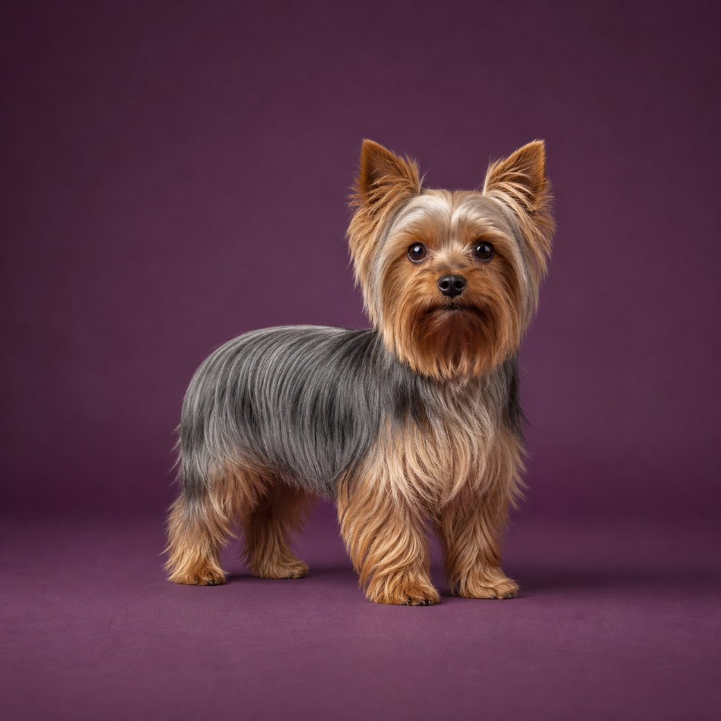 Yorkshire Terrier, studio portrait